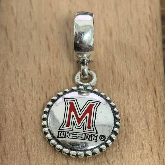 Pandora Milwaukee Brewers Baseball Charm Pendant, S925 Silver Bracelets - Picture 1 of 4
